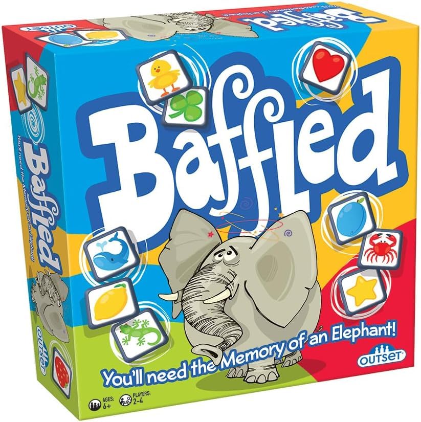 Baffled Board Game - The Ultimate Test of Memory and Focus! - for 2 to 4 Players Ages 6 and up