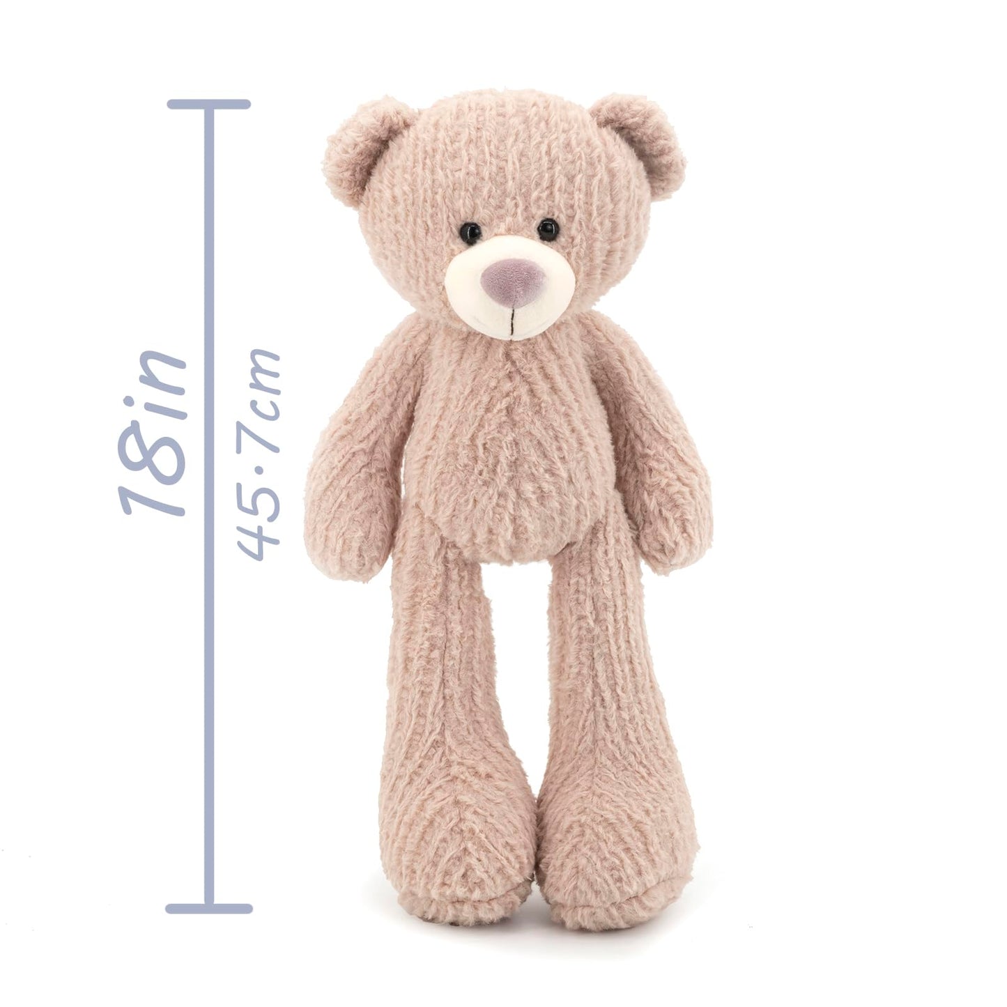 MR ViviCare 18" Pink Bear Stuffed Animals for Boys and Girls,Soft and Adorable Stuffed Bear Plush Toys for Newborn Babies,Cuddly Stuffed Bear