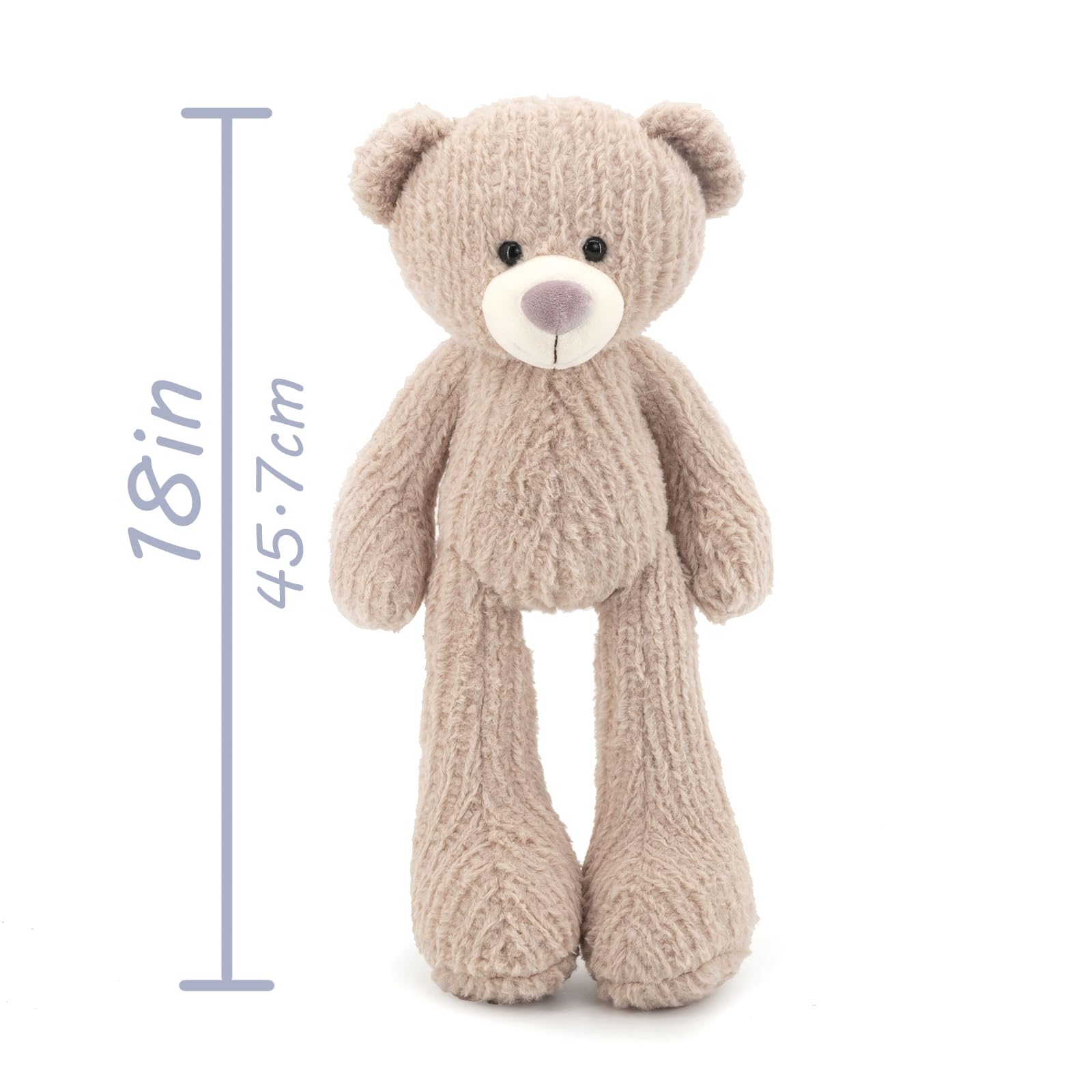 MR ViviCare 18" Pink Bear Stuffed Animals for Boys and Girls,Soft and Adorable Stuffed Bear Plush Toys for Newborn Babies,Cuddly Stuffed Bear