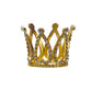 Mini Infant Crown Baby Princess Tiara Cake Topper Crystal Rhinestone Small Gold Cupcake Crown for Newborn Photo Prop Royal Prince Themed Birthday
