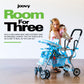 Joovy Toy Caboose Baby Doll Stroller Featuring Reclining Front Seat, Adjustable Footrest, Storage Basket, Extendable Canopy, and Snack Tray - Holds 3