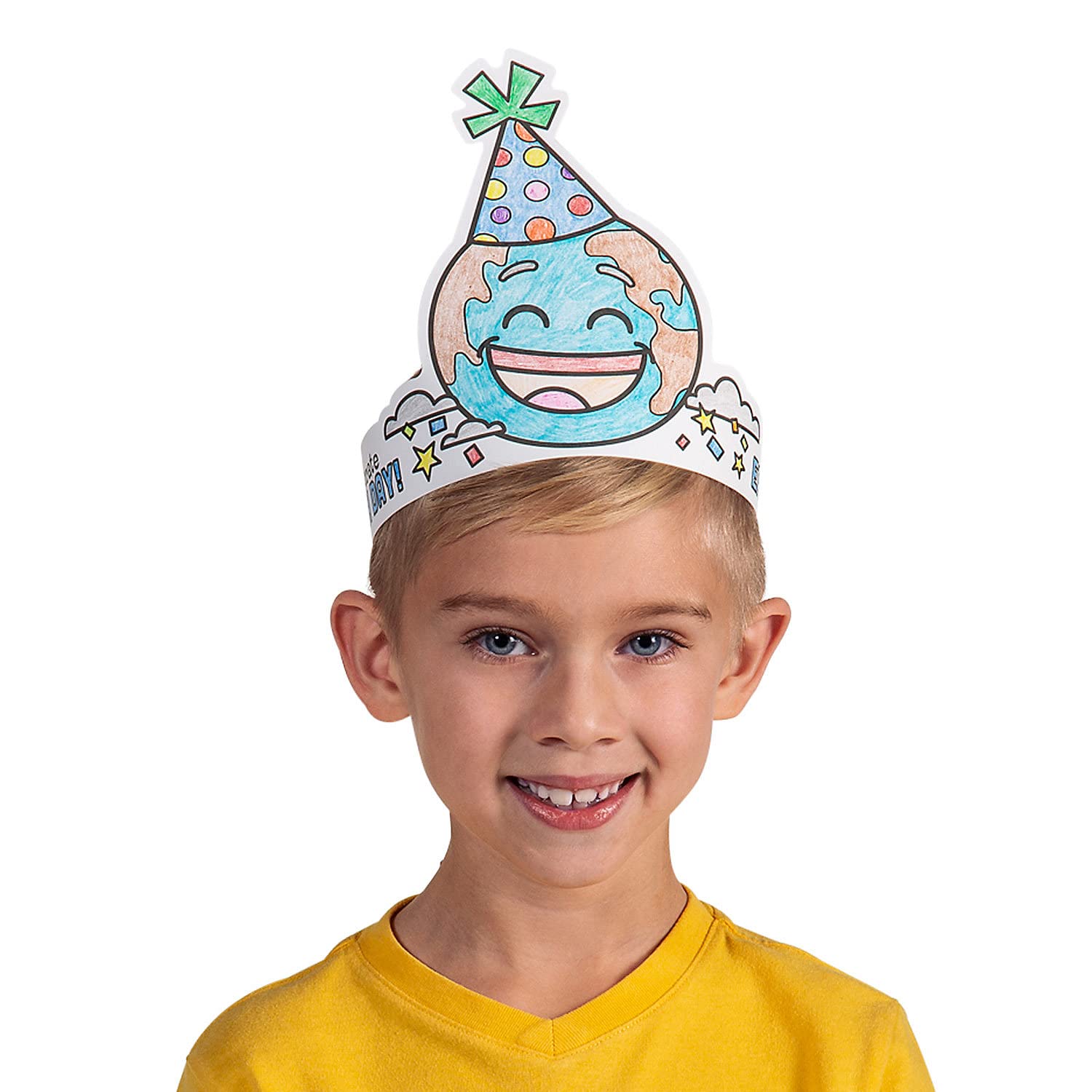 Fun Express Color Your Own Earth Day Crown Craft Kit - Makes 12