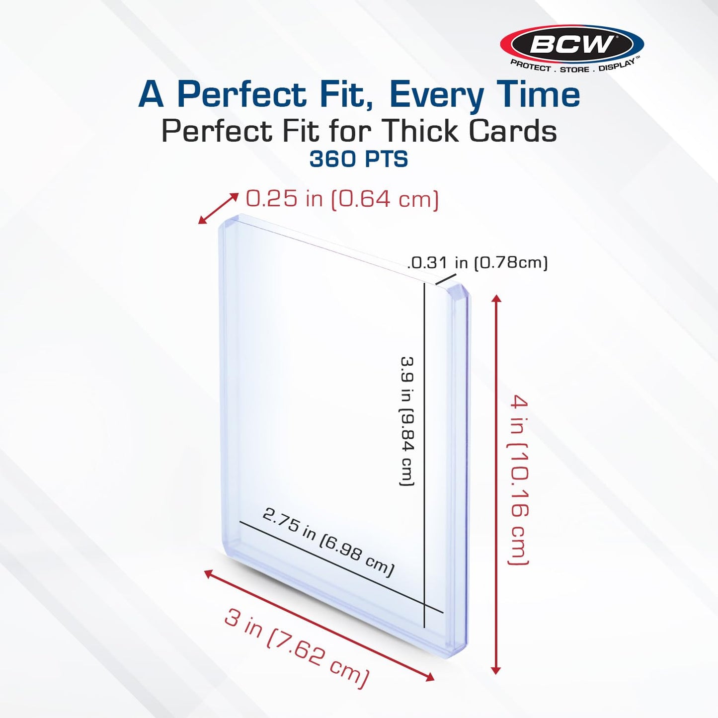 BCW Supplies 240 Pt. Thick Card Topload Holder (10 Count Pack)