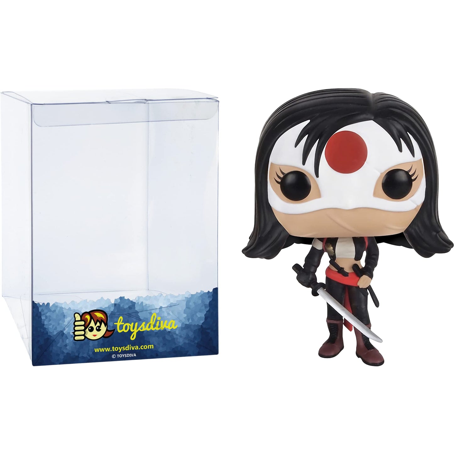 Funko Katana: P o p ! Heroes Vinyl Figurine Bundle with 1 Compatible 'ToysDiva' Graphic Protector (100-08402 - B)