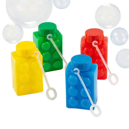Fun Express Brick Party Bubble Bottles Set of 12