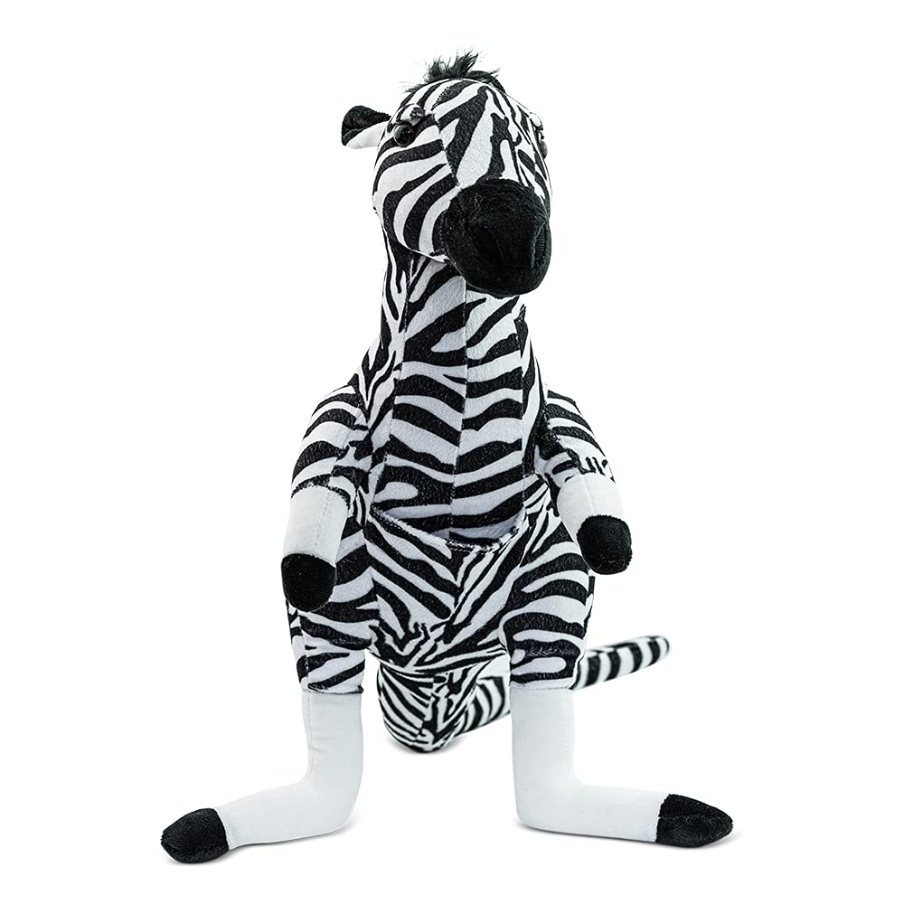 Randimals Zebra Style Kangaroo Plush Stuffed Toy 15”, Soft & Huggable, Premium Quality Hybrid Animal Friend Encourages Adventure & Imagination