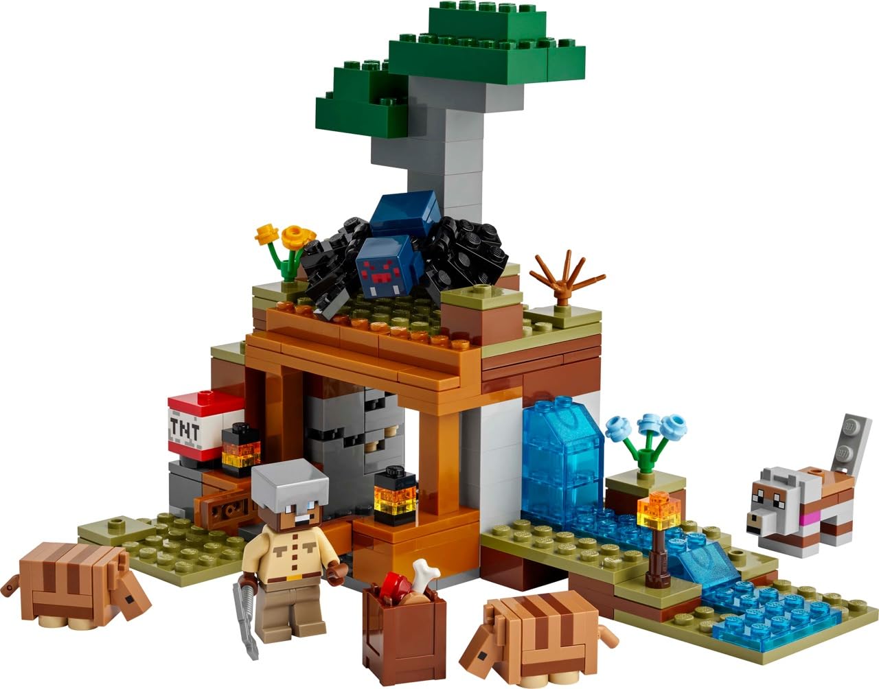 LEGO Minecraft The Armadillo Mine Expedition Toy Figures and Playset - Building Minecraft Toy for Kids, Boys and Girls, Ages 8+ - with Gaming Figures