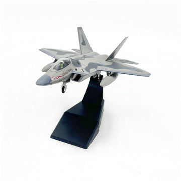 LATUROP 1/100 F22 Raptor Fighter Jet Model, Pre-Assembled Metal Diecast Aircraft, Highly Simulation Airplane Models for Collection or Gift.