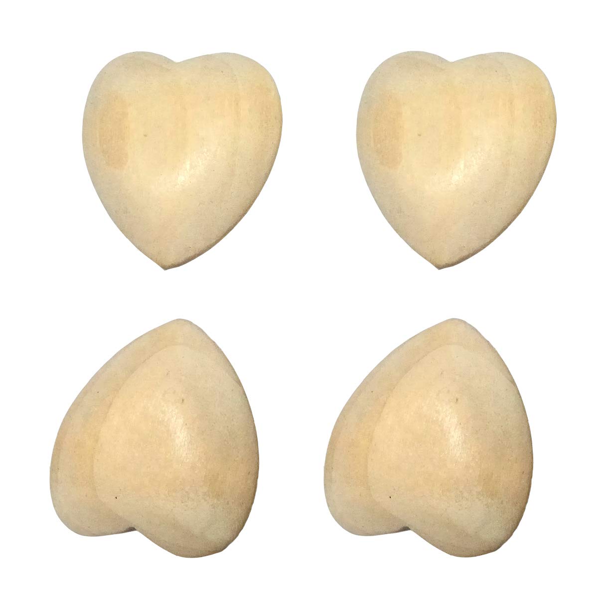20pcs 30mm Unfinished Wood Hearts Beads with Holes Natural Heart Shape Wooden Bead for Bracelet Handing Materials DIY Beading Accessories (1.18in