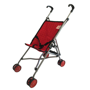 The New York Doll Collection First Dolls Stroller for Kids, Onepiece - Red Color For18” Folds for Storage - Great Gift for Toddlers