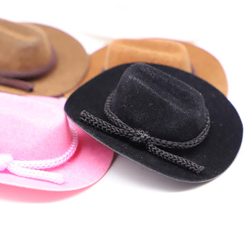 Dollhouse Cowboy Hat, Miniature Cowboy Hat, 1:12 Scale Miniature Soft Cowboy, Mini Hat, American Old West Hat, for Dollhouse Craft Supplies (2PCS)