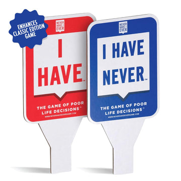 Never Have I Ever Card Game Paddles, Maximize the Fun of Playing Cards, 10 Physical I Have and I Have Never Paddles, Portable Adult Games for Game