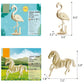 3D Wooden Wild Animal Puzzle - 6 Piece Set Wood Wild Animals Skeleton Assembly Model Kits - Wooden Crafts DIY Brain Teaser Puzzle - STEM 3D Puzzle