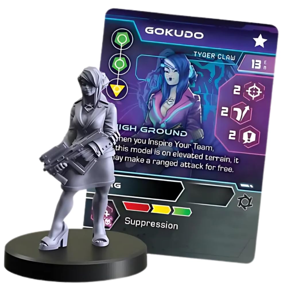 Monster Fight Club Cyberpunk Red, Combat Zone The Board Game Gangs Expansion: Neon Ghosts (Tyger Claw Gangers)
