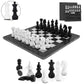 Marblous Krafts Marble Chess Set 15 Inch Black & White Handcrafted Marble Chess Board with Pieces Luxury Chess Sets for Adults Classic Strategy Board