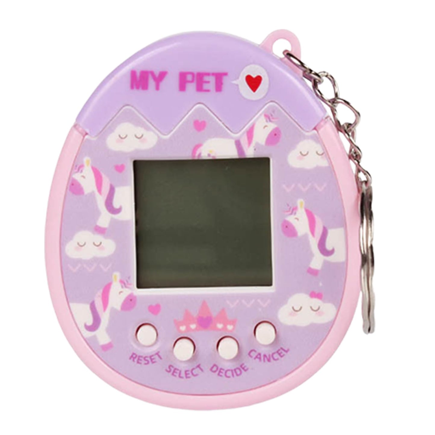 Virtual Pet Game Keychain - Child-Safe PP Electronic Pet with 90s Retro Design, Multi-Game Modes to Teach Responsibility & Social Skills (Durable for