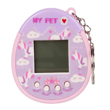 Virtual Pet Game Keychain - Child-Safe PP Electronic Pet with 90s Retro Design, Multi-Game Modes to Teach Responsibility & Social Skills (Durable for