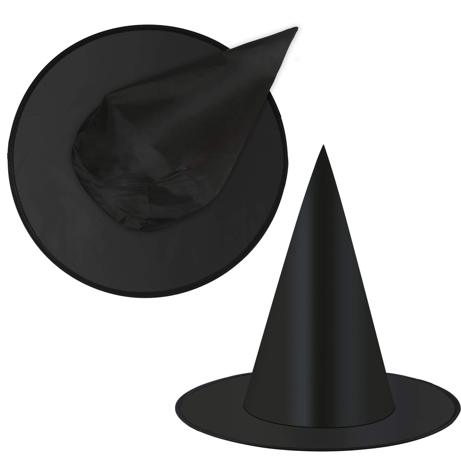 Elcoho 24 Pieces Halloween Witch Hat Cap Costume Accessory for Witch Decoration or Halloween Christmas Party Black