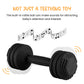 Baby Dumbbell Toy - Silicone Dumbbell Teether Toys Weight Rattle Sensory Toy for Babies - Great Gift for Baby and Toddler Girls or Boys (Black)