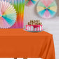 DecorRack 6 Pack Orange Plastic Tablecloths (Rectangular 54x108 in)