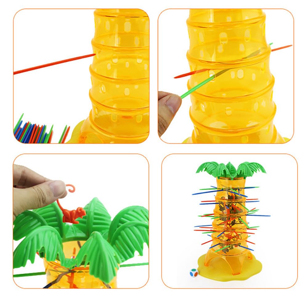 ZZPXMY Parent-Child Interactive Tabletop Game Monkey Climbing Tree Children's Educational Fun Tumbling Toys Falling Toys