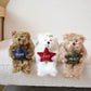 Plushland Angel Bears with White Wings and Halo,Hold Star with Hope Peace Joy, Soft Stuffed Animal Plush Toy Gift for Christmas 6 Inches (Beige)