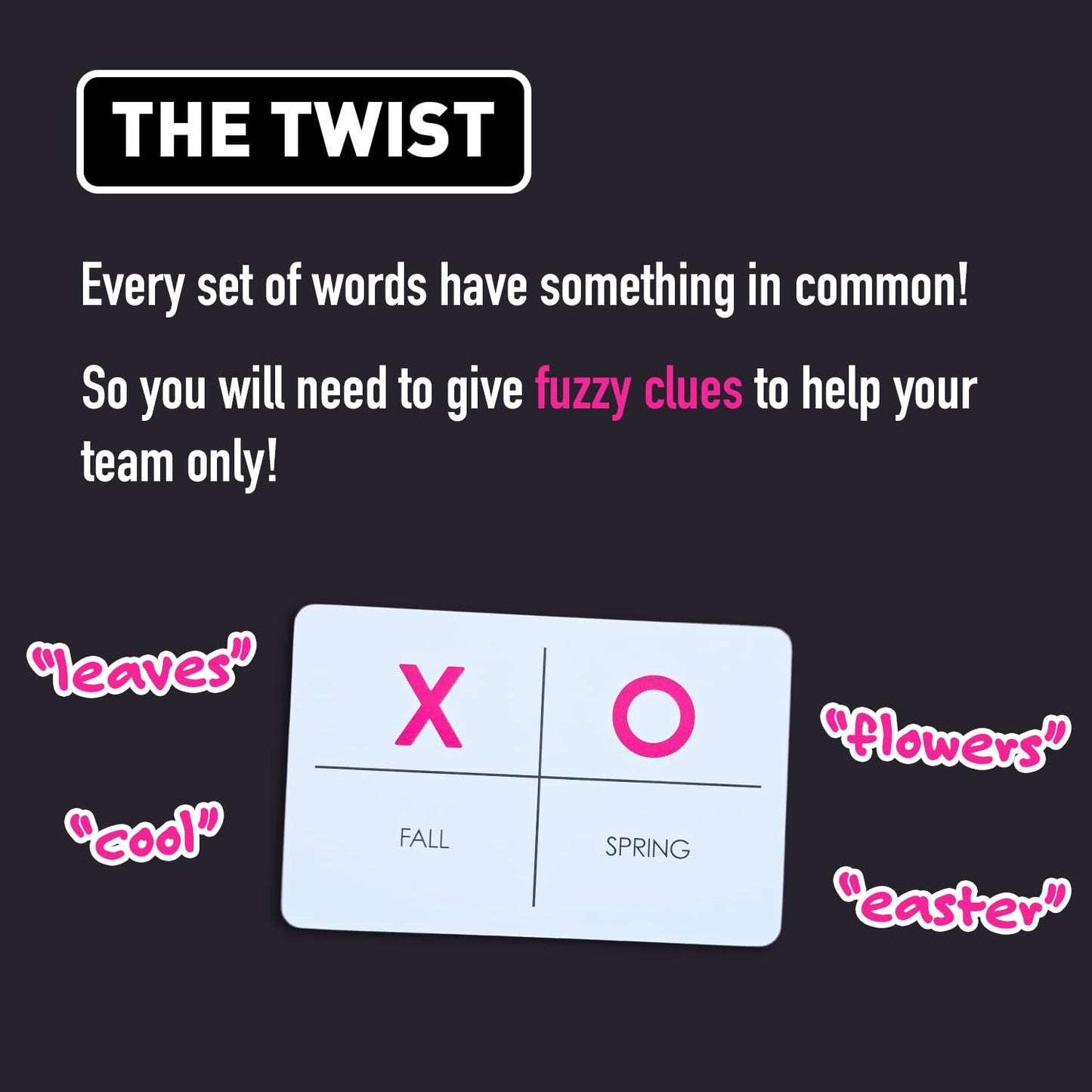 Fuzzy Logic Word Guessing Party Game - Funny Team-Based Card Game for Kids, Teens & Adults, Creative Clue & Strategy Game for Family Game Night, 4+