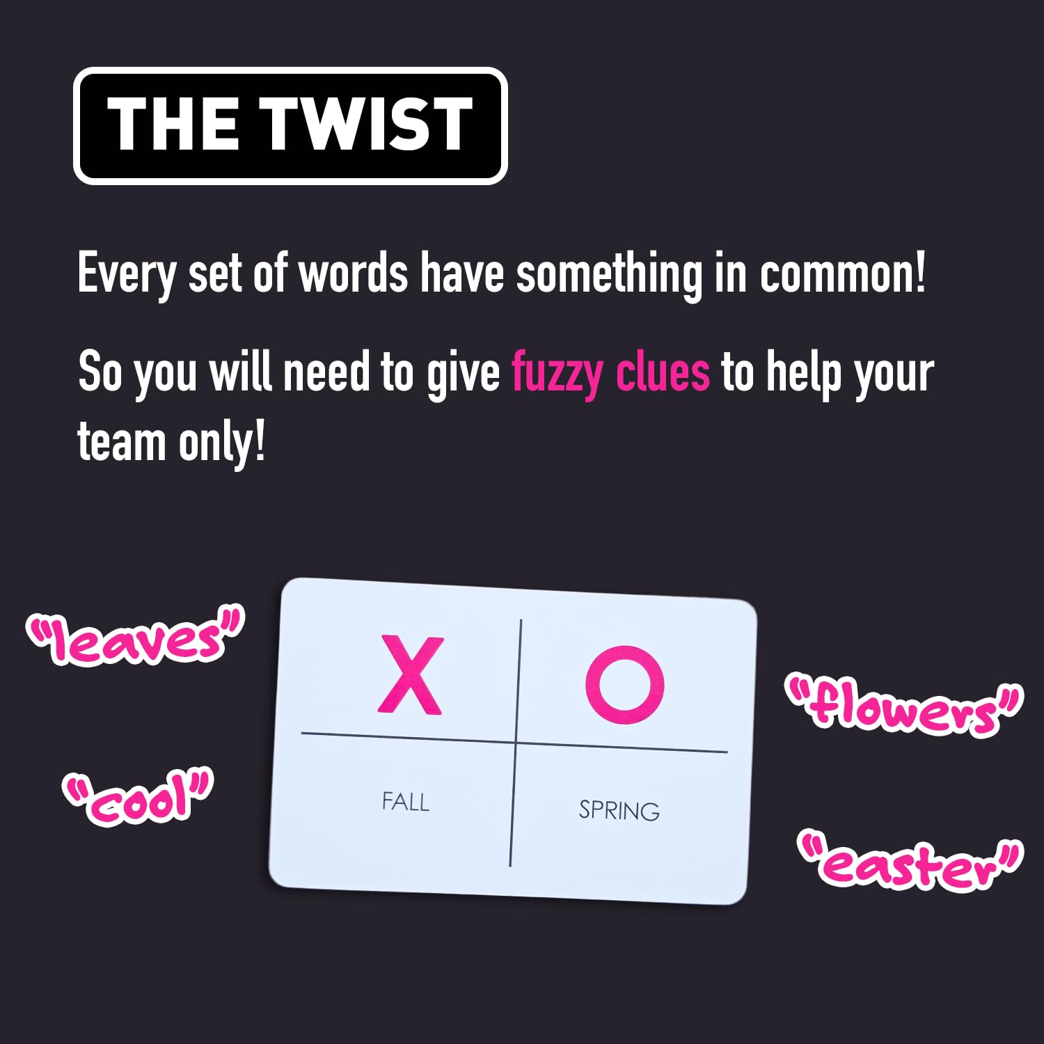 Fuzzy Logic Word Guessing Party Game - Funny Team-Based Card Game for Kids, Teens & Adults, Creative Clue & Strategy Game for Family Game Night, 4+