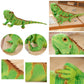 Xshelley Realistic Green Lizard Stuffed Animal Toys, Chameleon Dolls, Reptile Soft Toys Maned Lizards, Wildlife Gifts for Kids (37.4 inches)