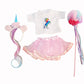 Pastel Rainbow Unicorn Outfit 4pc for 18-Inch Dolls | Premium Quality & Trendy Design | Dolls Clothes