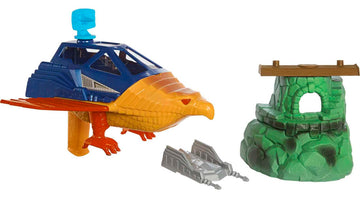 Masters of the Universe Origins Playset with Toy Plane & Accessories, Point Dread Mystical Outpost & Talon Fighter Jet, 5.5-inch Scale