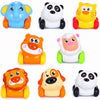 Liberty Imports 8 PCS Cartoon Animals Friction Push and Go Toy Cars Play Set for Babies and Toddlers | Cute Mini Play Vehicles Party Favors - Age 18