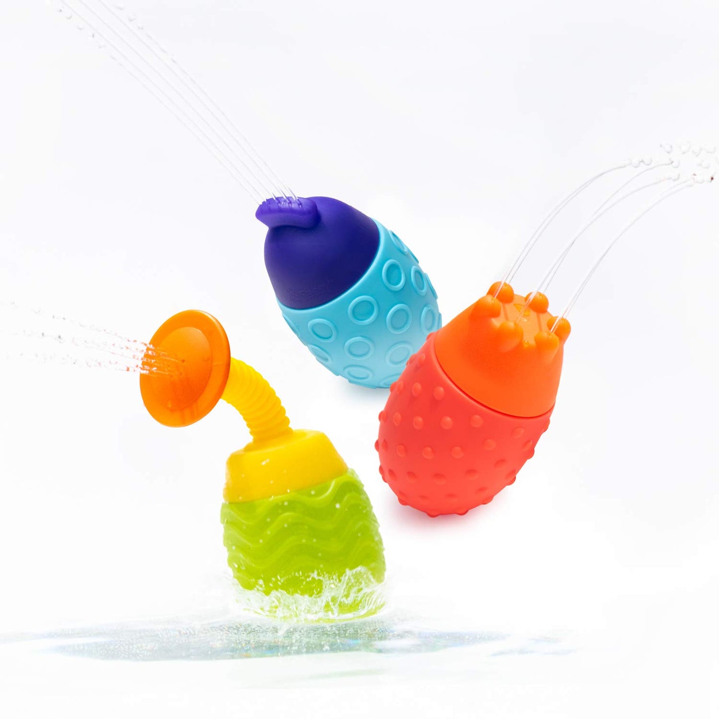 Sassy Easy Squeezies Bath Toys 3Piece Set that Encourage Stem Learning