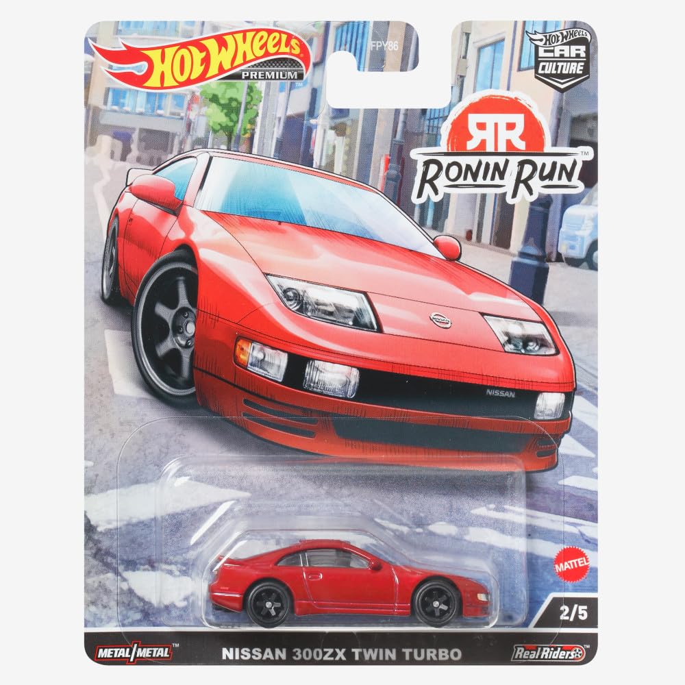 Hot Wheels Car Culture Circuit Legends Vehicles for 3 Kids Years Old & Up, Nissan 300Zx Twin Turbo, Premium Collection of Car Culture 1:64 Scale
