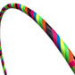 SpinMajik Beginner Exercise Hula Hoop for Fitness and Fun Made for Adults Weighted at 1 Pound (Choose Your Size and Tape Job) (Black Rainbow, 42)