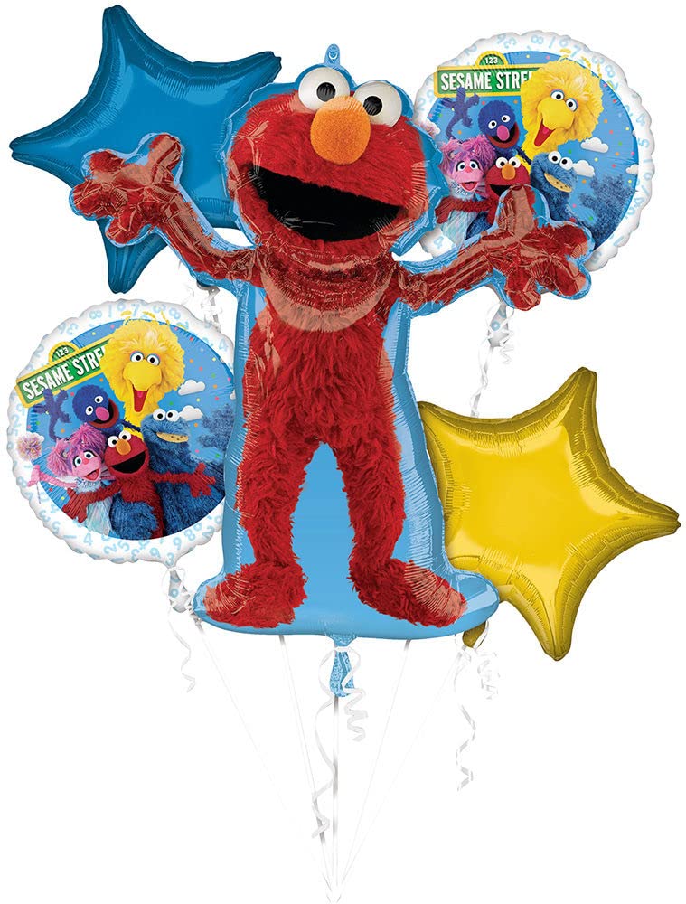Elmo and Friends 5 piece Balloon Bouquet