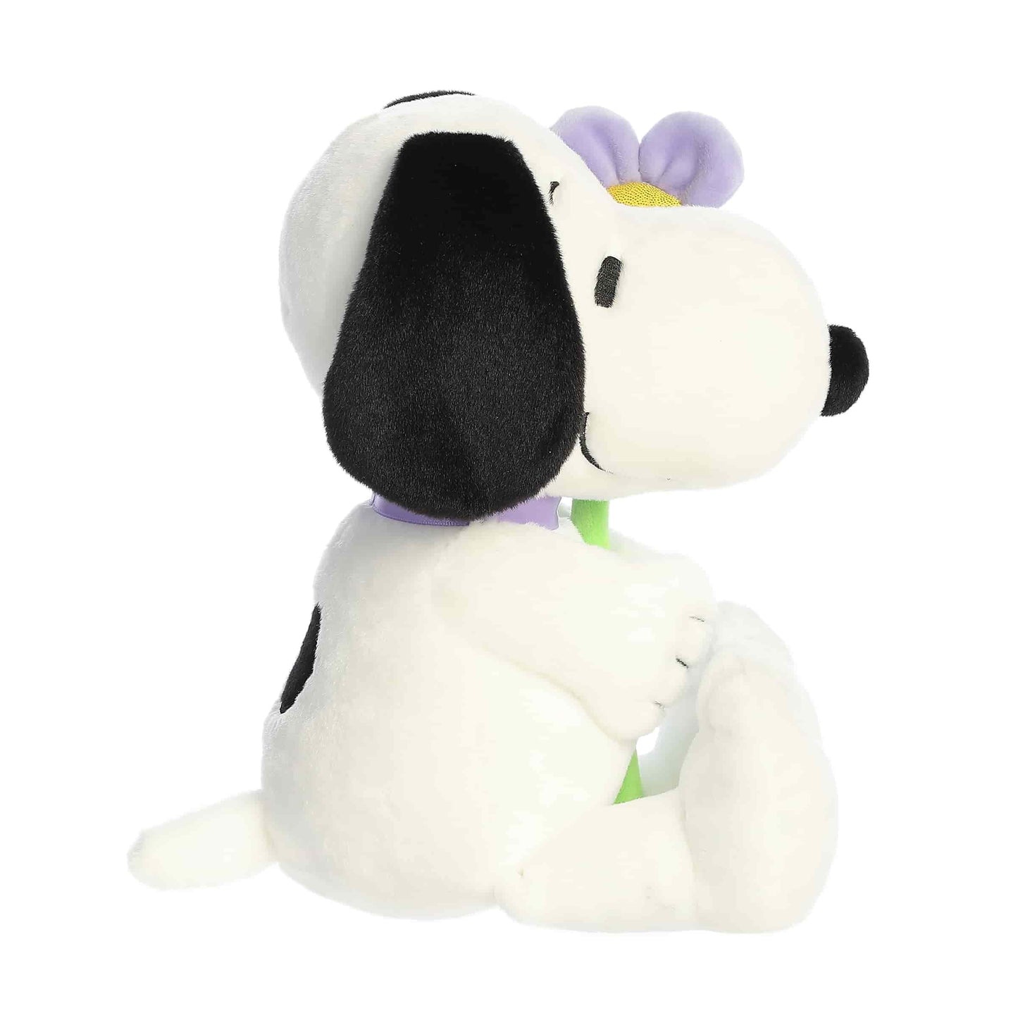 Aurora Adorable Peanuts Snoopy Stuffed Animal - Officially Licensed Toys For All Snoopy Fans - Seasonal Plush For The Spring Season - Purple Flower 9