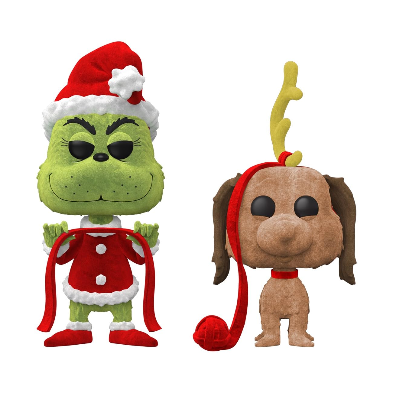 Funko Pop! Books: How The Grinch Stole Christmas - Grinch with Max, 2-Pack (Flocked), Amazon Exclusive
