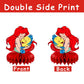 8Pcs Mermaid Table Centerpieces Birthday Party Supplies Double Side Table Decorations for Girls Party Decorations