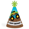 Big Dot of Happiness Smash and Crash - Monster Truck - Cone Happy Birthday Party Hats for Kids and Adults - Set of 8