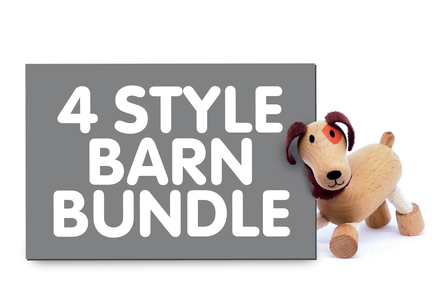 Dog Wooden Animal Toys for Toddler, Fun and Posable Wooden Farm Toy, Wooden Toys, Wood Farm Animals, Early Education Boys and Girl, Bendable Figures
