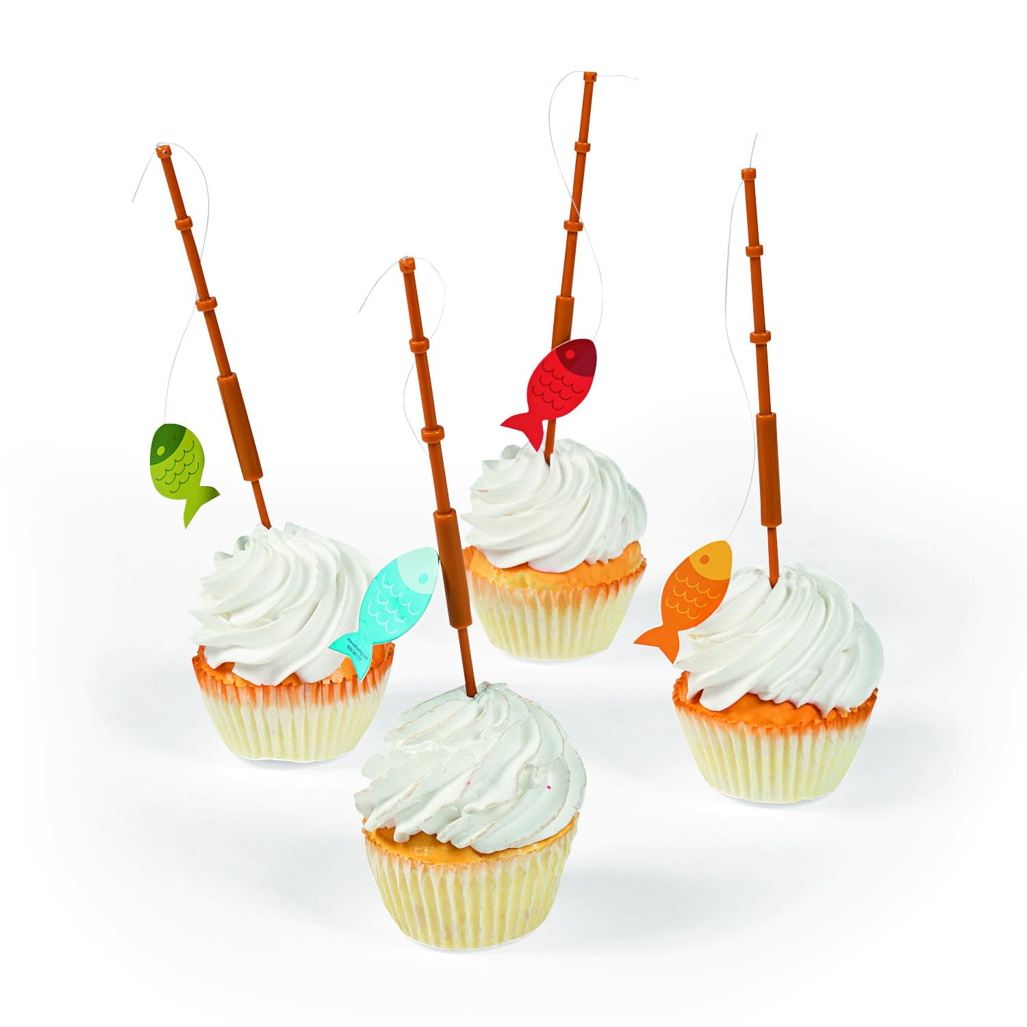 Fun Express Little Fisherman Fishing Pole Picks, Set of 25