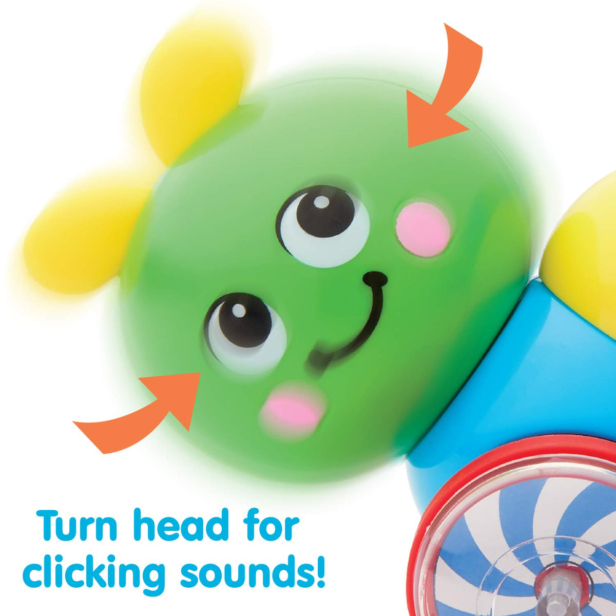 Kidoozie Press N Go Inchworm - Developmental Toy for Toddlers and Preschool Age Children