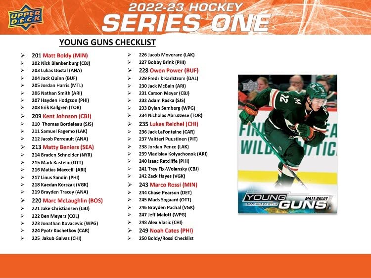 Upper Deck 2022-23 Series 1 Hockey Card Fat Pack (Contains 30 Cards)