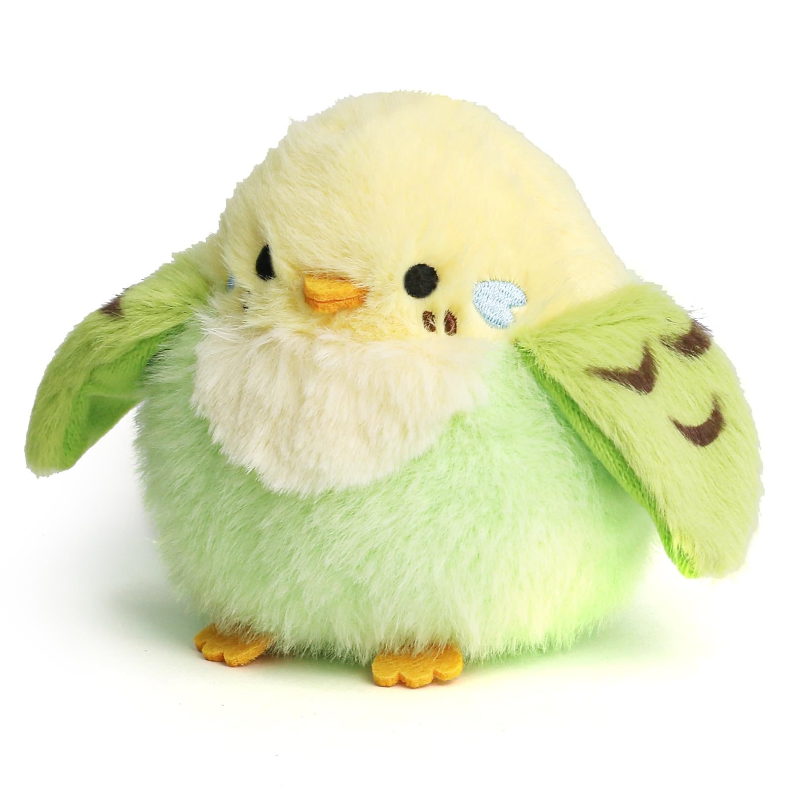 ABEARCAR 3.9 inches Parakeet Plush Toy Bird Stuffed Animal Plush Toy Holder Bag Pendant Party Christmas Birthday Valentine's Day Gifts Toys for Kids