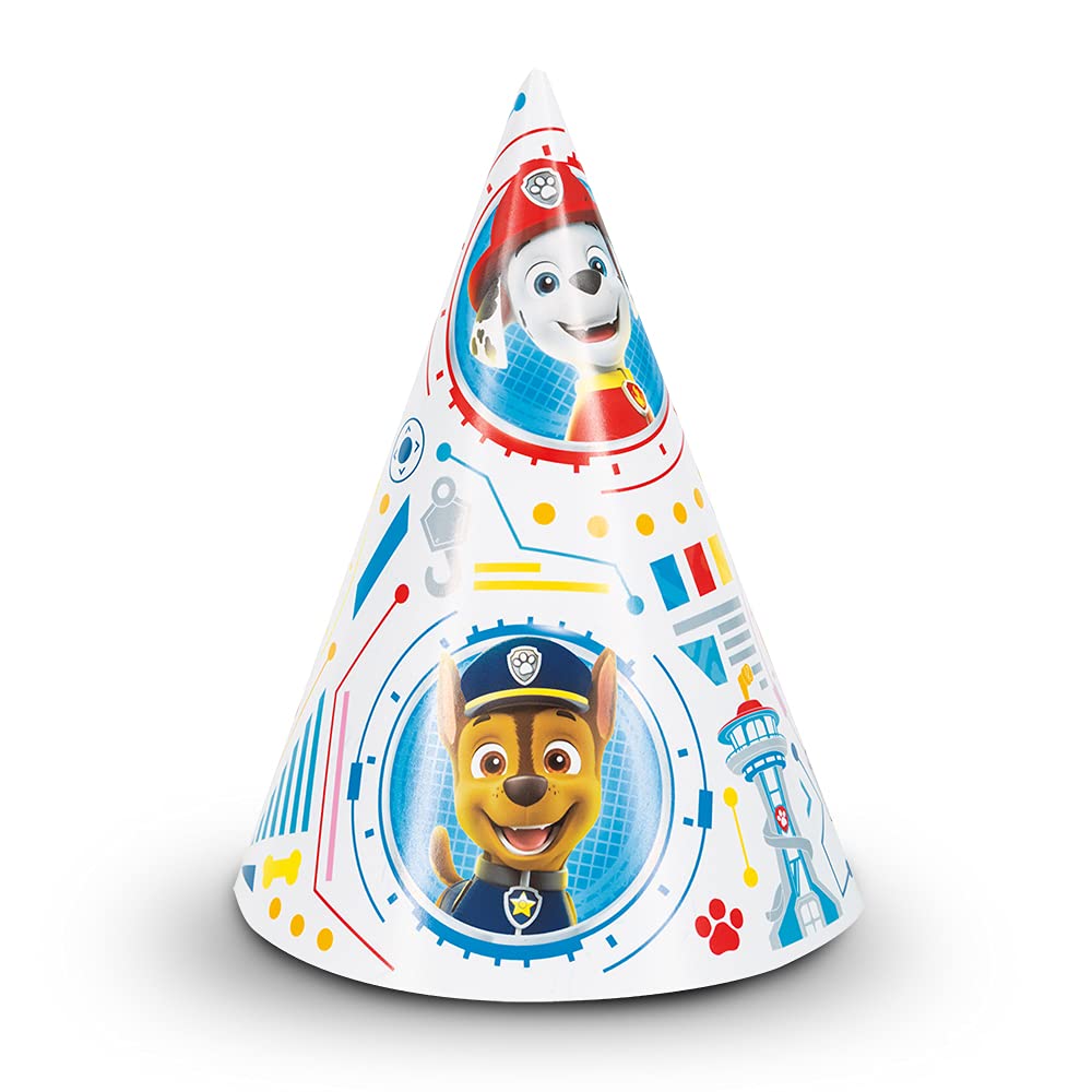 Paw Patrol Party Hats (8 Count) - Colorful & Fun Celebration Accessory, Perfect for Kids' Parties