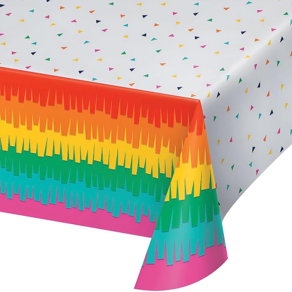 Fun Express - Fiesta Fun Plastic Tablecloth for Cinco de Mayo