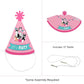 Big Dot of Happiness Pawty Like a Puppy Girl - Mini Cone Pink Dog Baby Shower or Birthday Party Hats - Small Little Party Hats - Set of 8