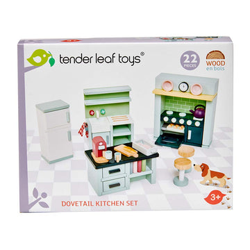 Tender Leaf Toys - Dovetail Dollhouse Accessories - Detailed Ultra Stylish Wooden Furniture Sets and Room Decor - Encourage Creative and Imaginative