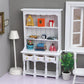 AirAds Dollhouse Furnitures 1:12 Scale Dollhouse Miniature Wood Hutch Display Cupboard Cabinet White Furniture (Set 2) (2-Drawer Hutch)